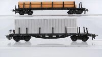 Trix Express H0 Konvolut Rungenwagen teilw. beladen DB