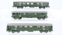 Trix Express H0 Konvolut Personenwagen 1.Kl. Packwagen BLS