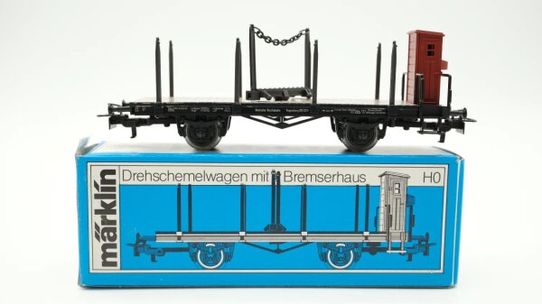 Märklin H0 4697 Drehschemelwagen mit Bremserhaus DR
