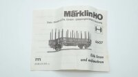 Märklin H0 4607 Rungenwagen (dunkelblaue OVP) DB