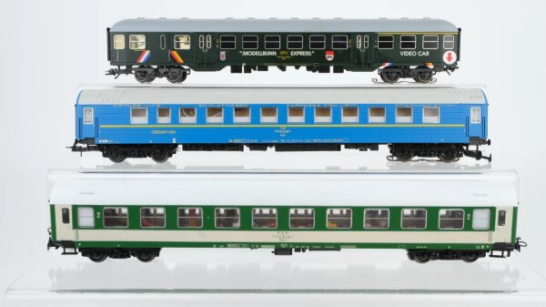 Märklin/ua H0 Konvolut Personenwagen Modellbunn Express Schlafwagen Abteilwagen CFL/CSD/PKP