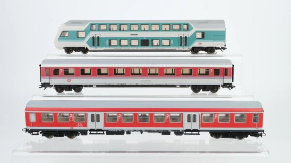 Märklin/ua H0 Konvolut Doppelstocksteuerwagen 2.Kl. Abteilwagen 1.Kl. Grossraumwagen 2.Kl. DB