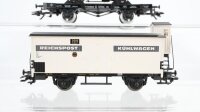 Märklin H0 Konvolut Kühlwagen Reischspost Flachwagen mit Oldtimer-LKW Reichspost DR