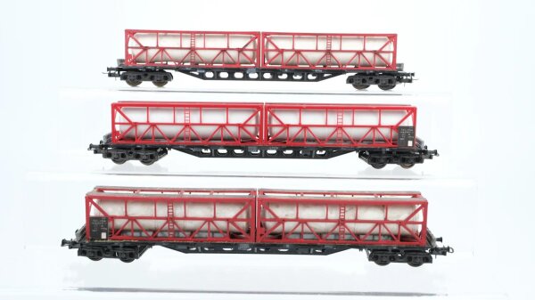 Roco H0 Konvolut Rungenwagen mit Ladung DB