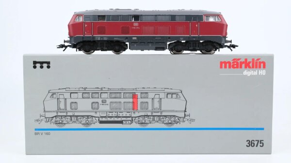 Märklin H0 3675 Diesellok BR V160 010 DB Wechselstrom Digital (vermutlich verharzt)