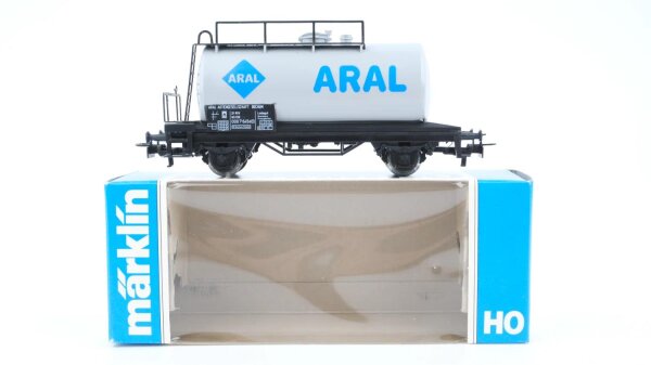 Märklin H0 4440 Kesselwagen Aral grauer Tank (2 Puffer fehlen) DB