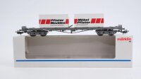 Märklin H0 4668 Flachwagen mit Containern...