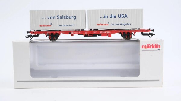 Märklin H0 47700 Containertragwagen HELLMANN der DB Cargo DB