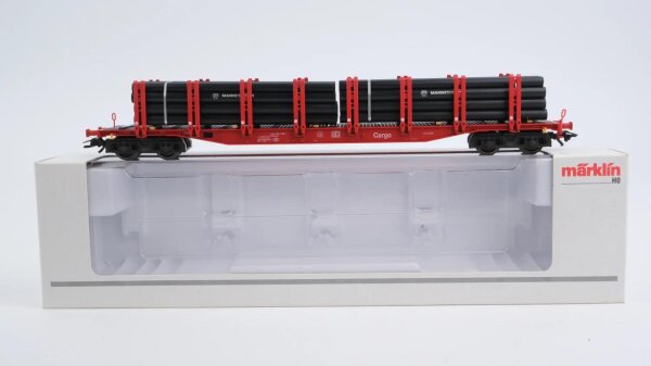Märklin H0 47717 Rungenwagen mit MANNESMANN-Rohren  Snps 719 der DB AG