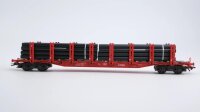 Märklin H0 47717 Rungenwagen mit MANNESMANN-Rohren  Snps 719 der DB AG