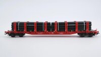 Märklin H0 47717 Rungenwagen mit MANNESMANN-Rohren  Snps 719 der DB AG
