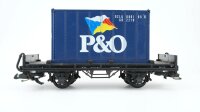 LGB G 4103 Flachwagen mit Container P&O