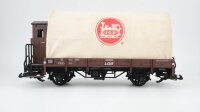 LGB G 40130 Niederbordwagen mit Planenaufbau und Bremserhaus