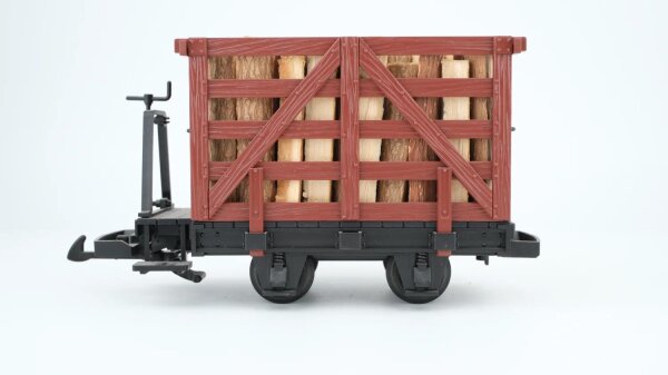 LGB G offener Güterwagen mit Ladung und Bremserbühne