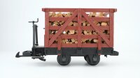 LGB G offener Güterwagen mit Ladung und Bremserbühne