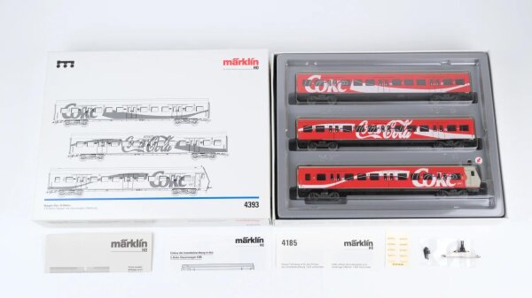 Märklin H0 4393 Wagen-Set S-Bahn Coca Cola DB Wechselstrom