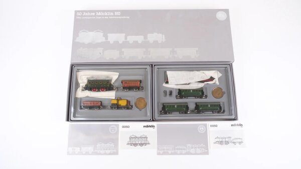 Märklin H0 0050 Jubiläumspackung 50 Jahre Märklin zwei nostalgische Züge Wechselstrom