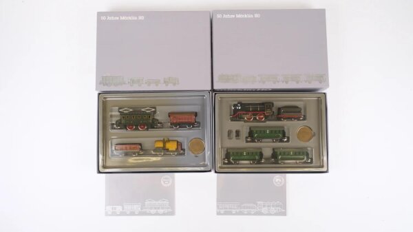 Märklin H0 0050 Jubiläumspackung 50 Jahre Märklin zwei nostalgische Züge Wechselstrom