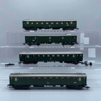 Märklin H0 Konvolut 4achsige Personenwagen 1.Kl, 2.Kl, Packwagen, grün, DB (17007672)