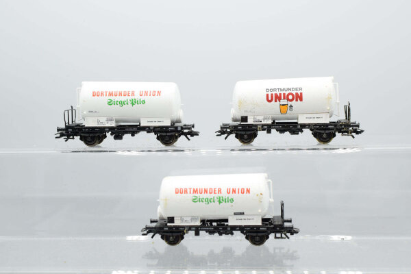 Roco H0 Konvolut Kesselwagen "Dortmunder Union", "Dortmunder Union Siegel Pils", weiß, DB (17008410)
