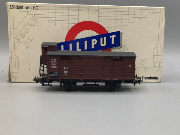 Liliput H0 213 00 gedeckter Güterwagen mit Bremserhaus KPEV