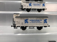 Liliput H0 Konvolut ged. Güterwagen "Löwenbräu" DB (17004653)