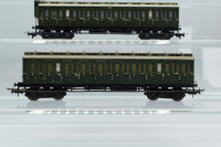 Liliput H0 Konvolut 4achs Abteilwagen 2.Kl, 3.Kl, grün, Länderbahnen (17007858)
