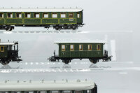 Märklin H0 Konvolut Personenwagen 2.Kl, 3.Kl, Packwagen, grün; Länderbahnen (17007916)