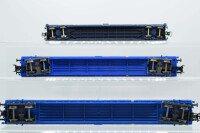 Jouef H0 Konvolut Seitenschiebewagen "Cargowaggon", silber/blau, DB; "Fret SNCF", grau, SNCF (17007980)