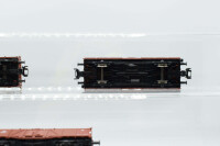 Roco H0 Konvolut Hochbordgüterwagen mit Ladung; Hochbordgüterwagen mit Ladung und BrHs; braun; DB (17007998)
