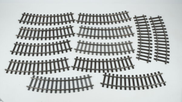 Märklin Spur 1 5922 gebogenes Gleis 30°R=600 mm 12 Stück (gebrauchter Zustand)