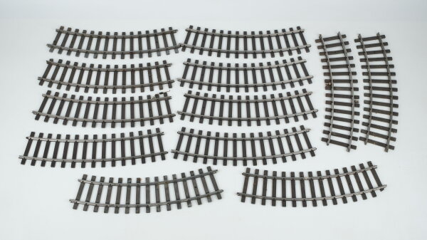 Märklin Spur 1 5922 gebogenes Gleis 30°R=600 mm 12 Stück (schlechter Zustand) (73001011)