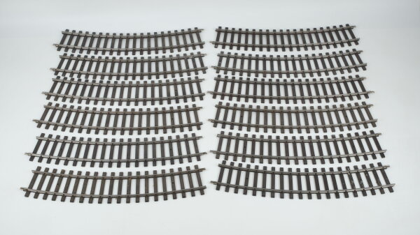 Märklin Spur 1 48779 gebogenes Gleis 22°30´R=1020,54 mm 12 Stück (gebrauchter Zustand) (73001013)