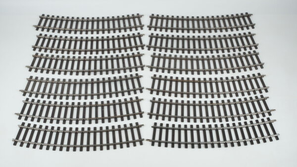 Märklin Spur 1 48779 gebogenes Gleis 22°30´R=1020,54 mm 12 Stück (schlechter Zustand) (73001014)