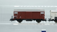 Trix/u.a. H0 Konvolut Kühlwagen mit BrHs "LYRA"; Kühlwagen DB; Gedeckter Güterwagen braun; Hochbordwagen mit Kohle; DB (17008047)