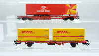 H0 Konvolut Kombiwaggon mit LKW-Auflieger "Lagnese Summer Inside"; Containertragewagen "DHL"; DB/DB Cargo (17008108)