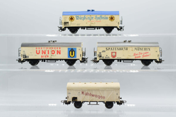 Märklin H0 Konvolut Kühlwagen, Kühlwagen "Dortmunder Union", "Spatenbräu", "Würzburger Hofbräu"; DB (17008511)