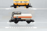 H0 Konvolut Gedeckter Güterwagen, braun; Tankwagen "VTG", weiß; Silowagen "Heidelberger Zement", gelb; DB (17008542)