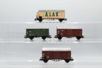 H0 Konvolut Gedeckte Güterwagen braun, grün; Gedeckter Güterwagen "ALAK", beige; DB (17008544)
