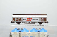 Fleischmann/u.a. H0 Konvolut Silowagen "Bayern Zement",blau/weiß, DB / Seitenwandschiebewagen "Rail Cargo Austria", silber/braun, ÖBB / Gedeckter Güterwagen,braun, DSB (17008557)
