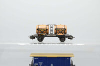 Märklin H0 Konvolut Gedeckter Güterwagen mit BrHs "Brauerei Haenisch" / Gedeckter Güterwagen, blau; Faßwagen "Bordeaux"; Länderbahnen (17008563)
