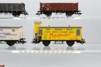 Märklin H0 Konvolut Hochbordgüterwagen (teilw. mit BrHs); Gedeckte Güterwagen mit BrHs "Frauengunst Butter", "Fürstenbergische Brauerei"; Länderbahnen (17008603)