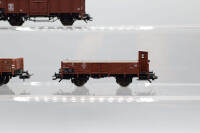 H0 Konvolut Offener Güterwagen, Offener Güterwagen mit BrHs; Hochbordgüterwagen mit Ladung "Holzspähne"; braun, DB (17008774)