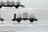 Märklin H0 Konvolut Containertragwagen (teilw. mit BrHs) mit Ladung "Von Haus zu Haus", "Bayer", "VTG"; DB (17008812)