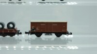Liliput/Lima/Minitrix N Konvolut Containertragwagen/ Niederbordwagen/ ged. Güterwagen/ Rungenwagen/ Güterzugbegleitwagen DB (37002283)