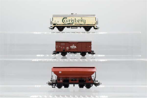 Märklin/Brawa H0 Konvolut Kühlwagen/ ged. Güterwagen/ Selbstentladewagen DB/DSB/SNCB (17008956)