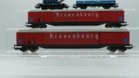 Märklin/Lima H0 Konvolut Kranwagen mit Beiwagen/ Schiebewandwagen "Kronebourg" DB/SNCF (17009023)