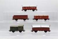 Märklin H0 Konvolut Hochbordwagen/ Schiebedachwagen/ Güterzugbegleitwagen DB (17009064)