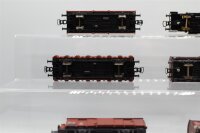 Fleischmann/Roco/u.a. H0 Konvolut Niederbordwagen/ Hochbordwagen/ged. Güterwagen/ Kesselwagen DB (17009124)