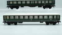 Trix Modell/Märklin H0 Konvolut Personenwagen 1./2.Kl, grün; Packwagen; Speisewagen "DSG" rot; DB (17009312)